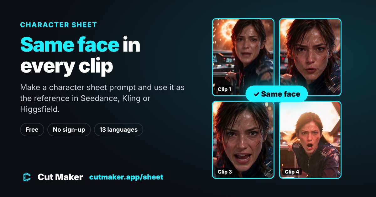 Three Face Characters Character sheet prompt maker – Cut Maker